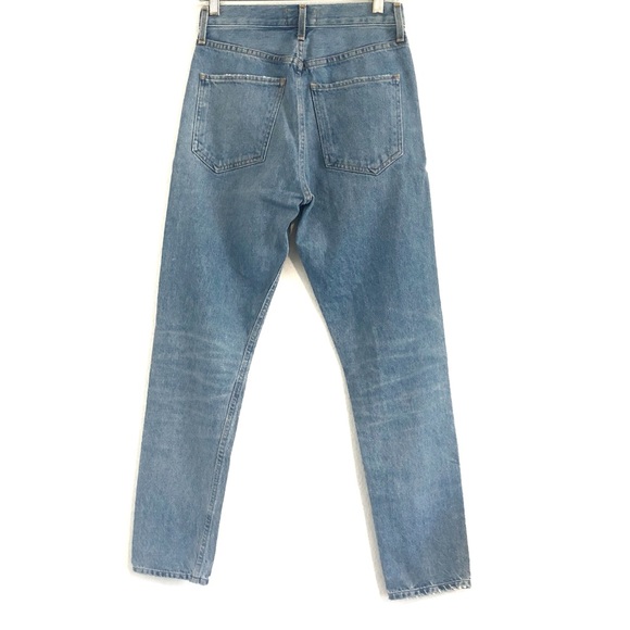 AGOLDE | FEEL GOOD High Rise Button Fly Medium Wash 100% Cotton Jeans - Picture 3 of 7